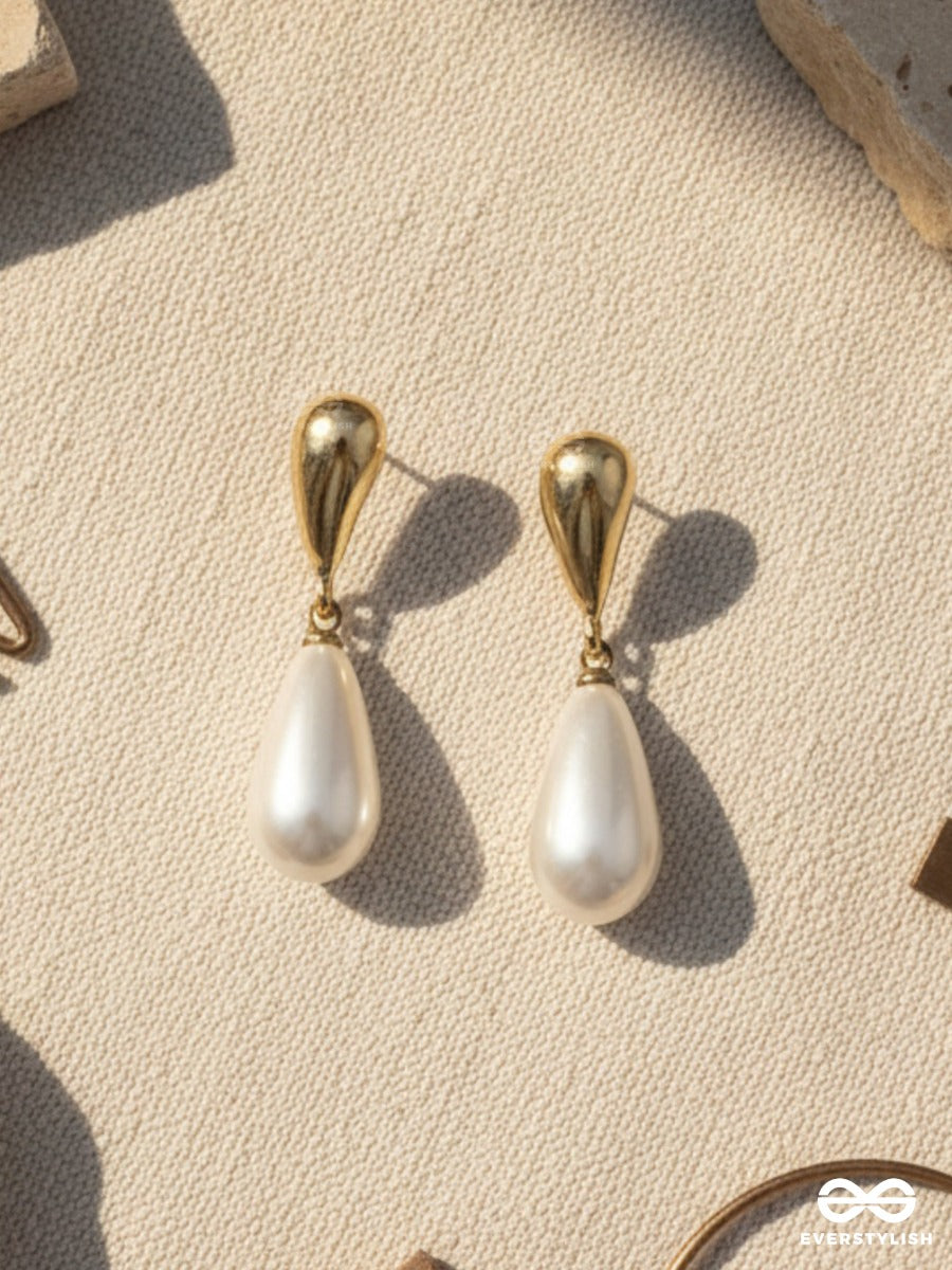 Whisper Tear - Elegant Pearl Dangles