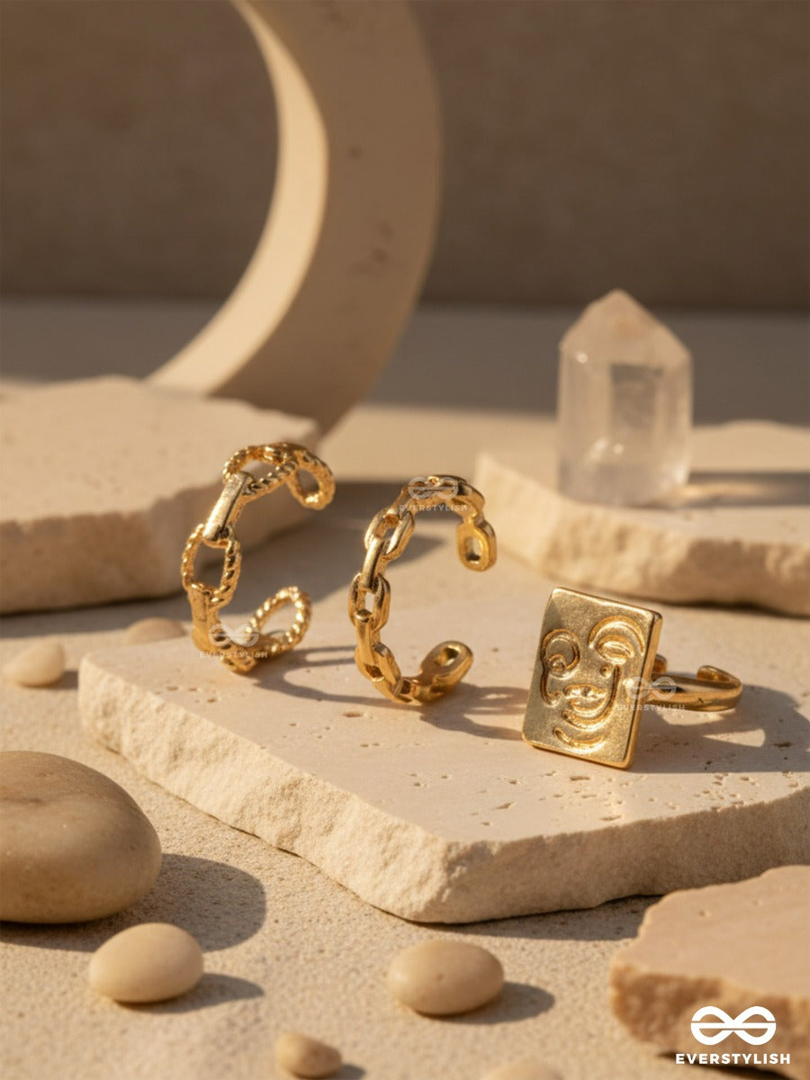 Mismatch Magic - Gold Ring Set