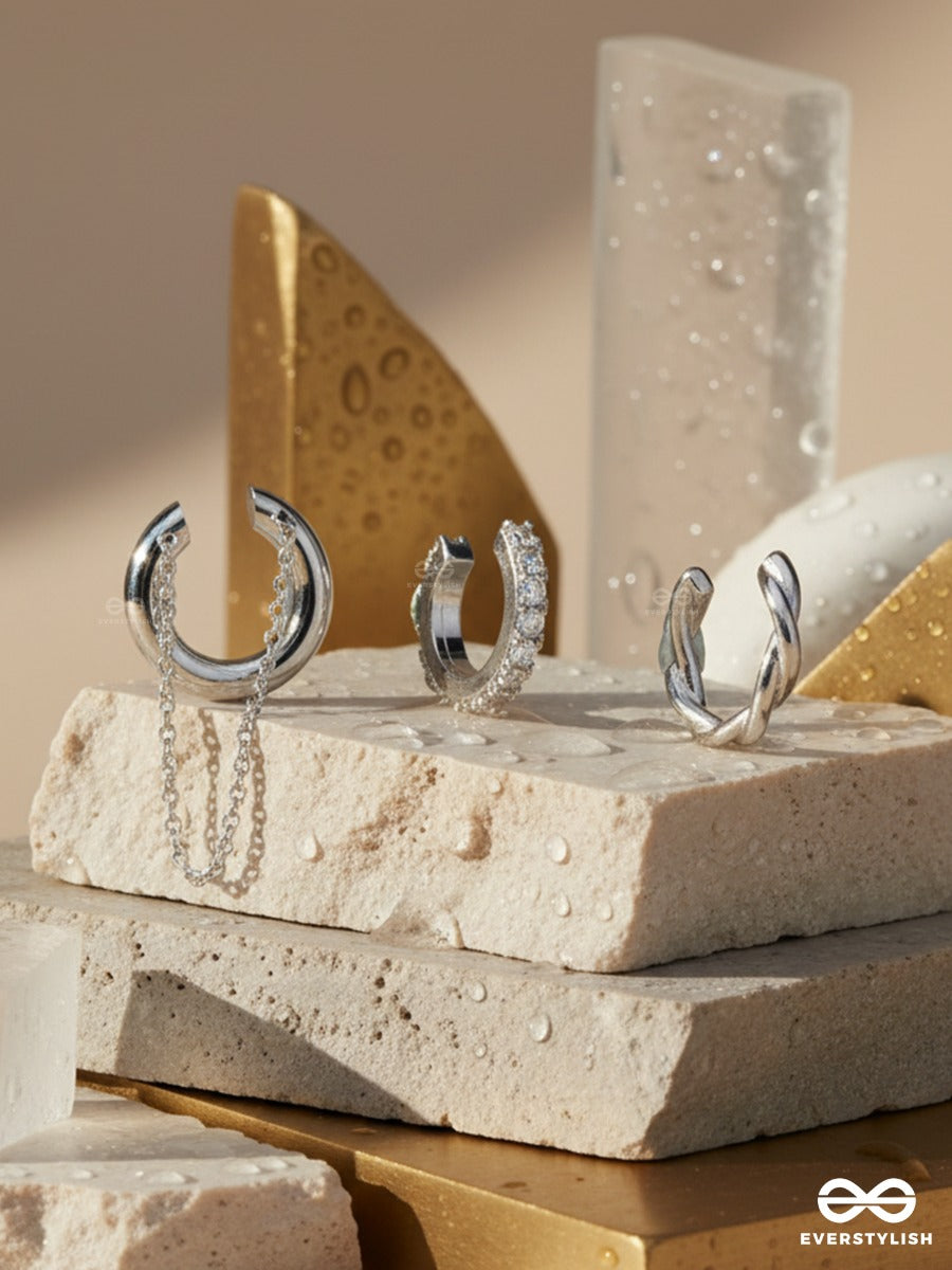 Cuff It Up - Silver Earcuff Set