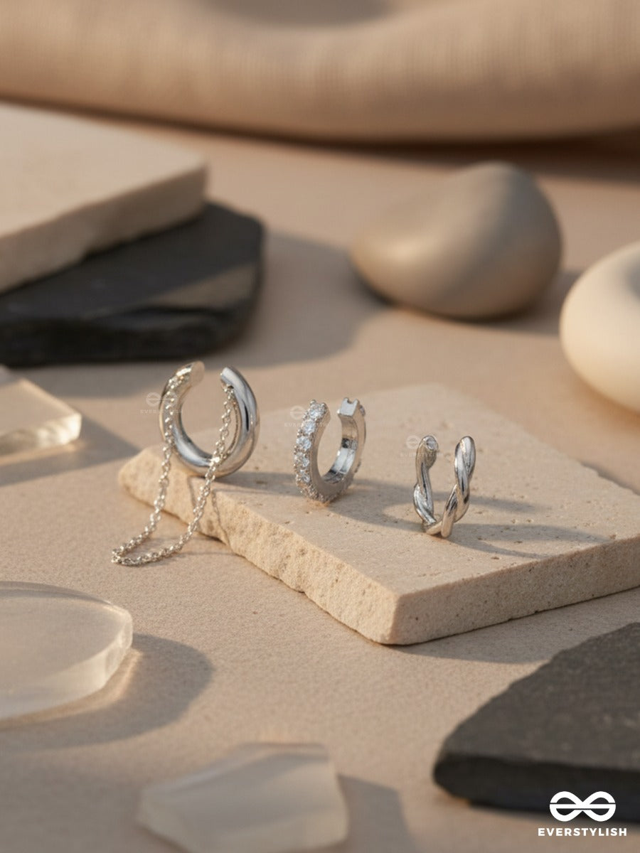 Cuff It Up - Silver Earcuff Set