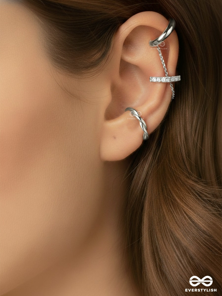 Cuff It Up - Silver Earcuff Set