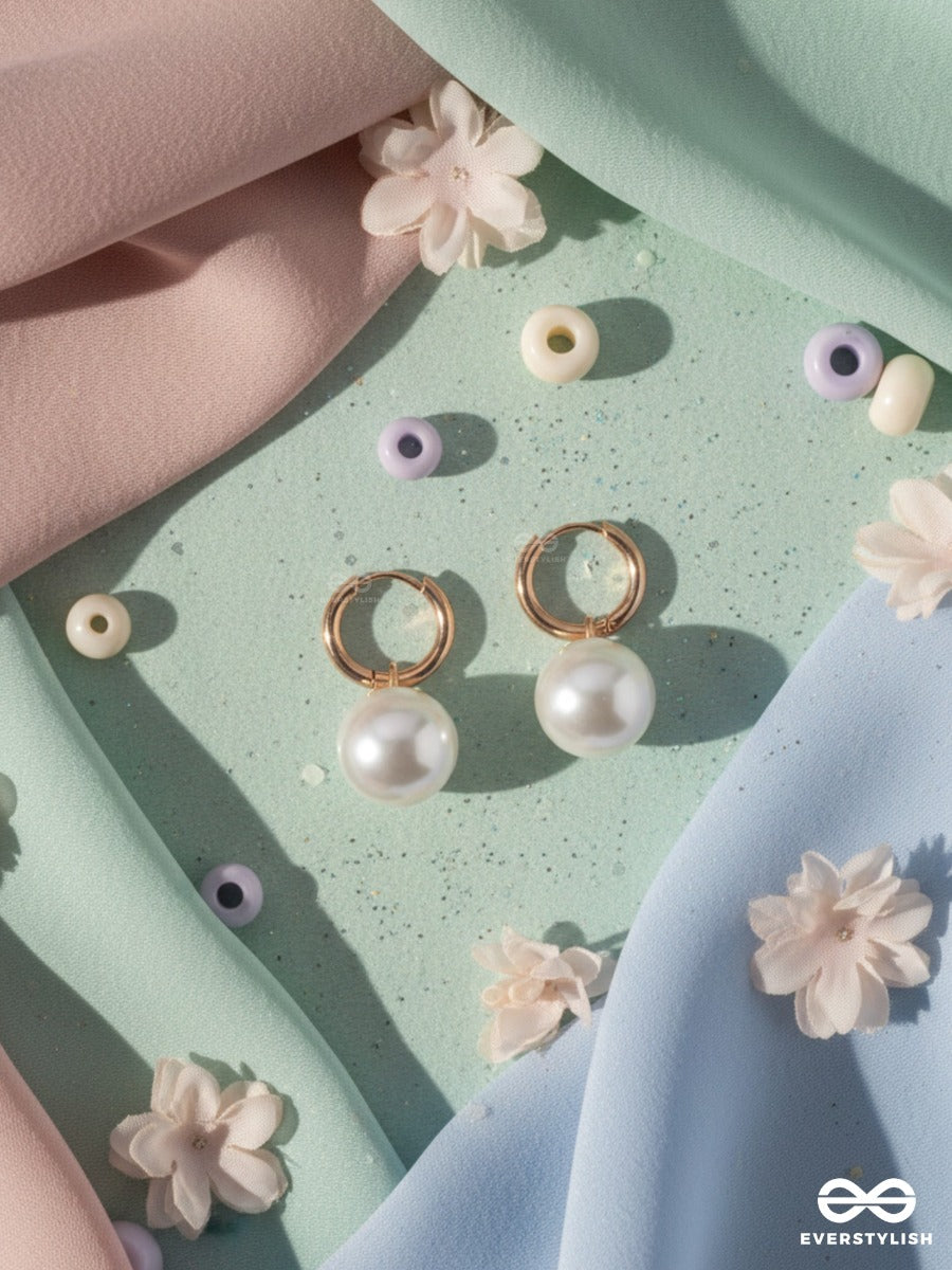 Cloud Pearl - Delicate Dangle Earrings