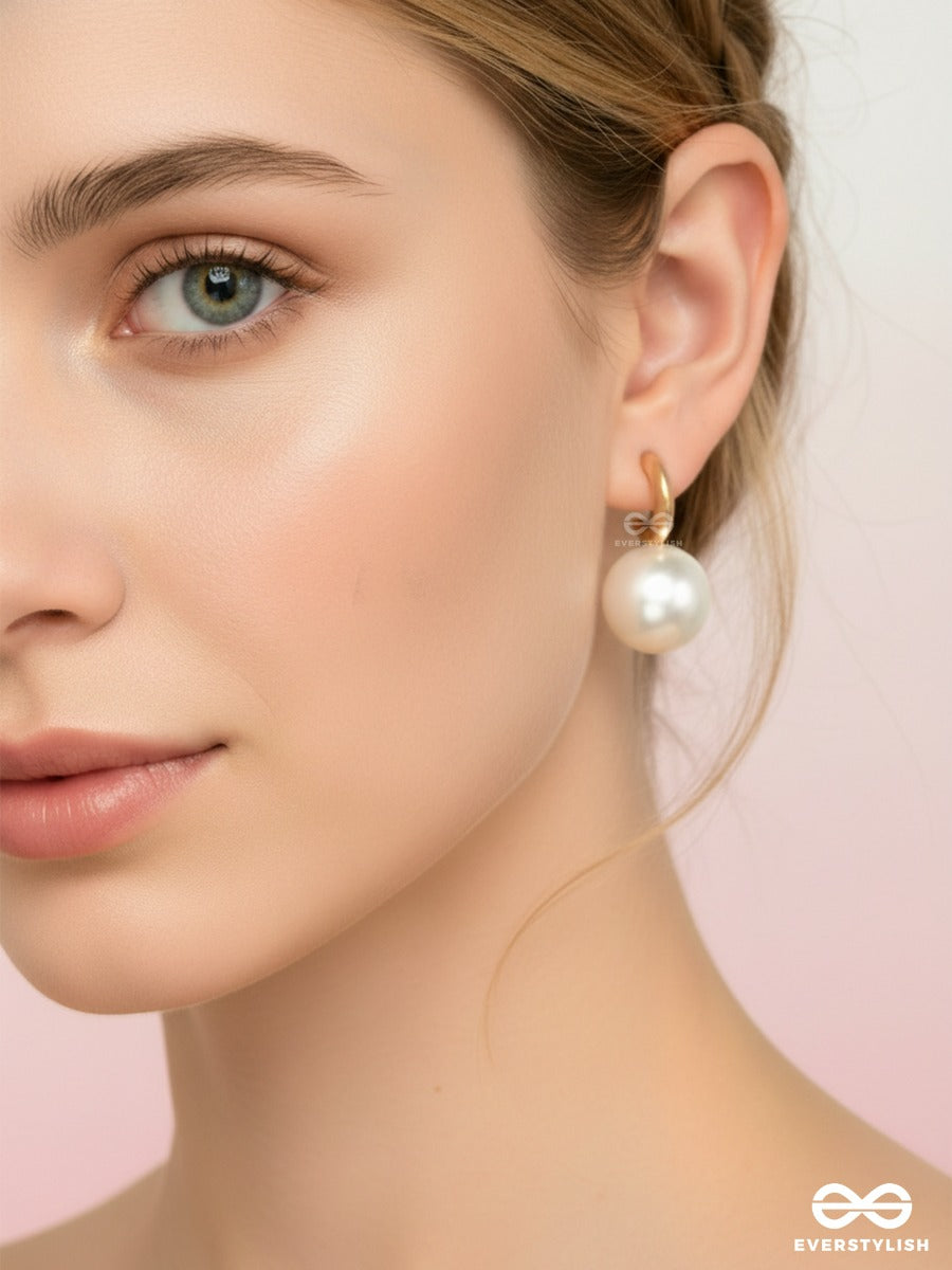 Cloud Pearl - Delicate Dangle Earrings