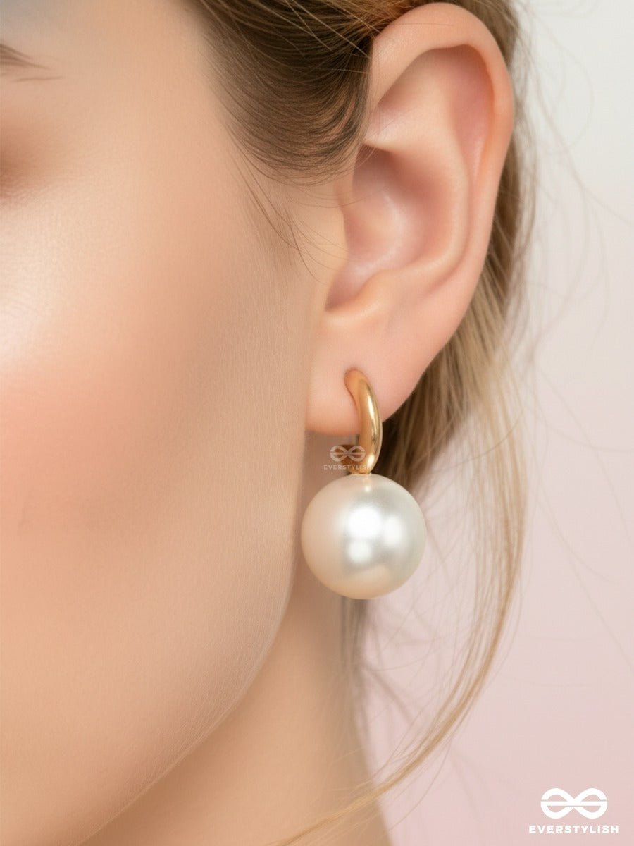 Cloud Pearl - Delicate Dangle Earrings