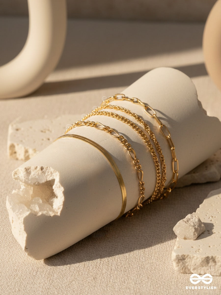 Chainplay - Contemporary Golden Bracelet Set