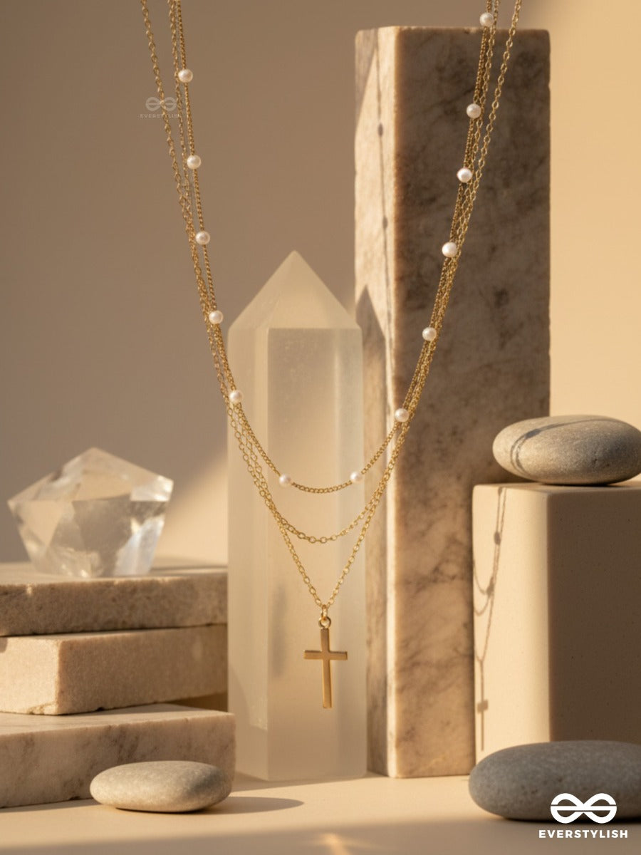 Sacred Strata - Layered Cross Necklace