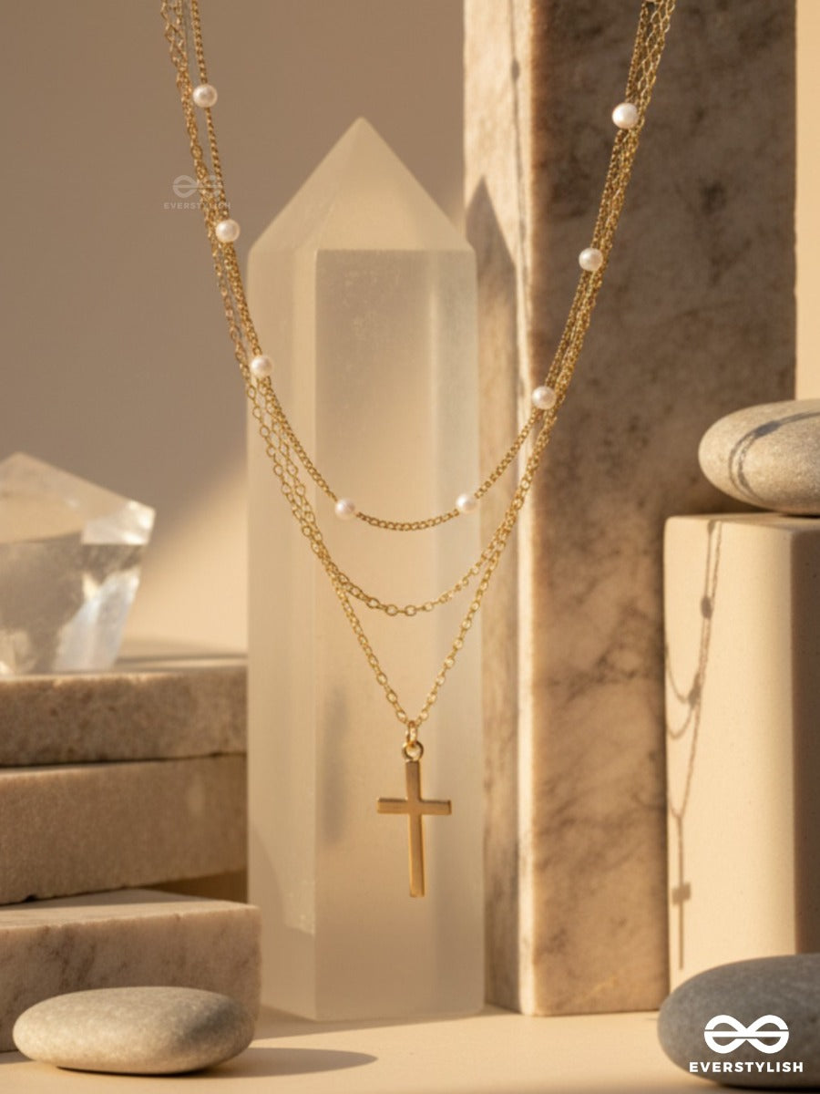 Sacred Strata - Layered Cross Necklace