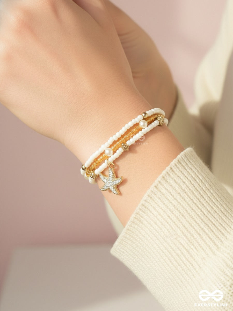 Coastal Wish - Pearl & Starfish Bracelet Set