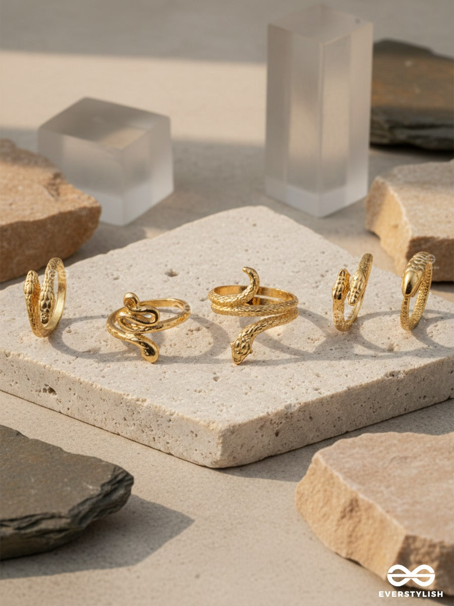 Twisted Serpent - Statement Ring Set