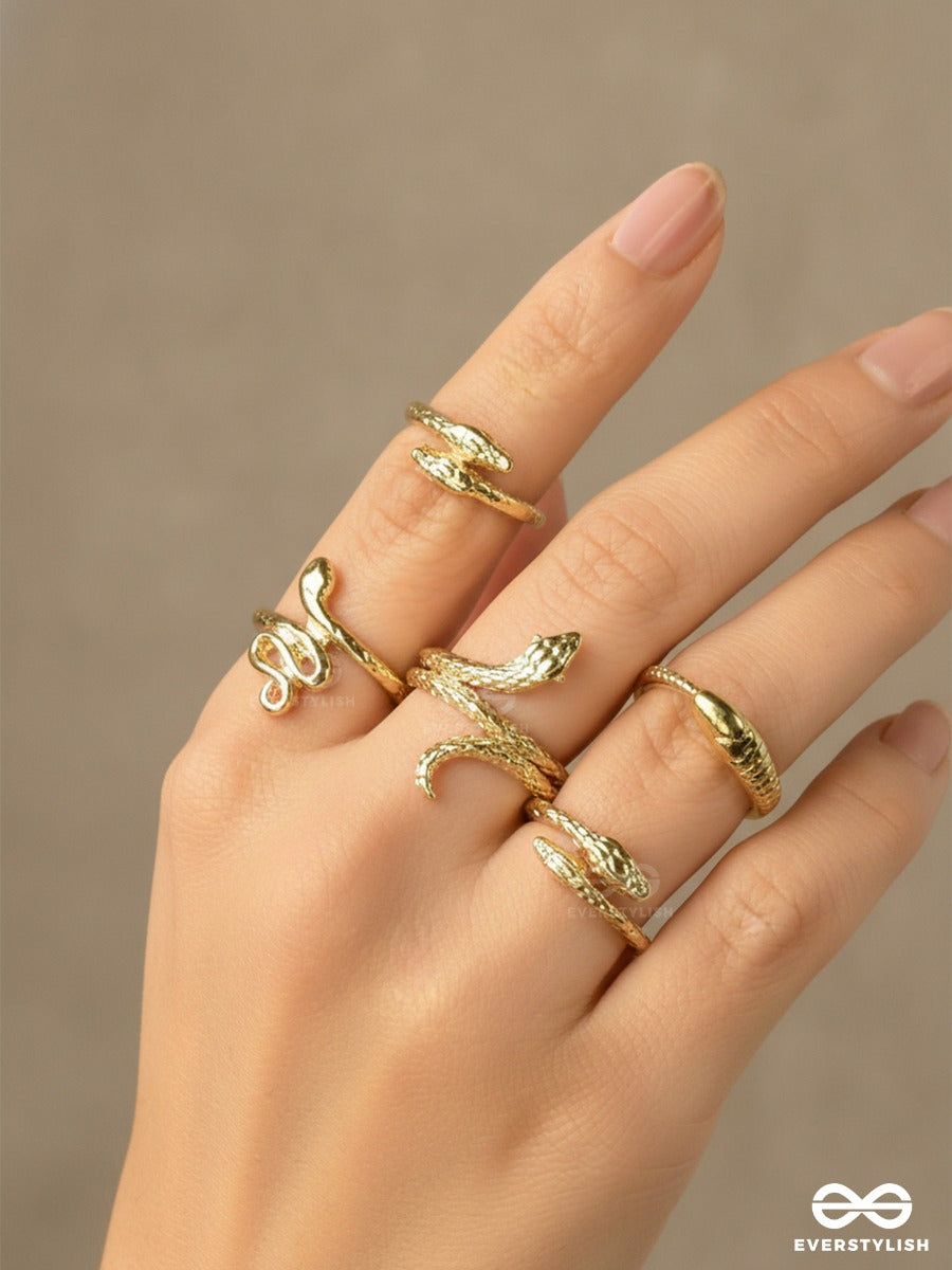 Twisted Serpent - Statement Ring Set