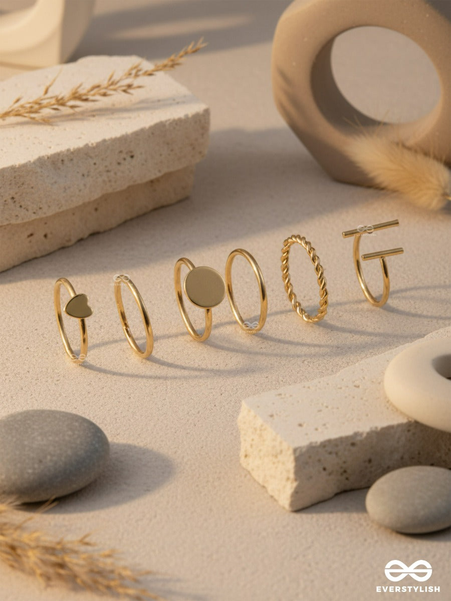 Micro Moments - Delicate Gold Ring Set