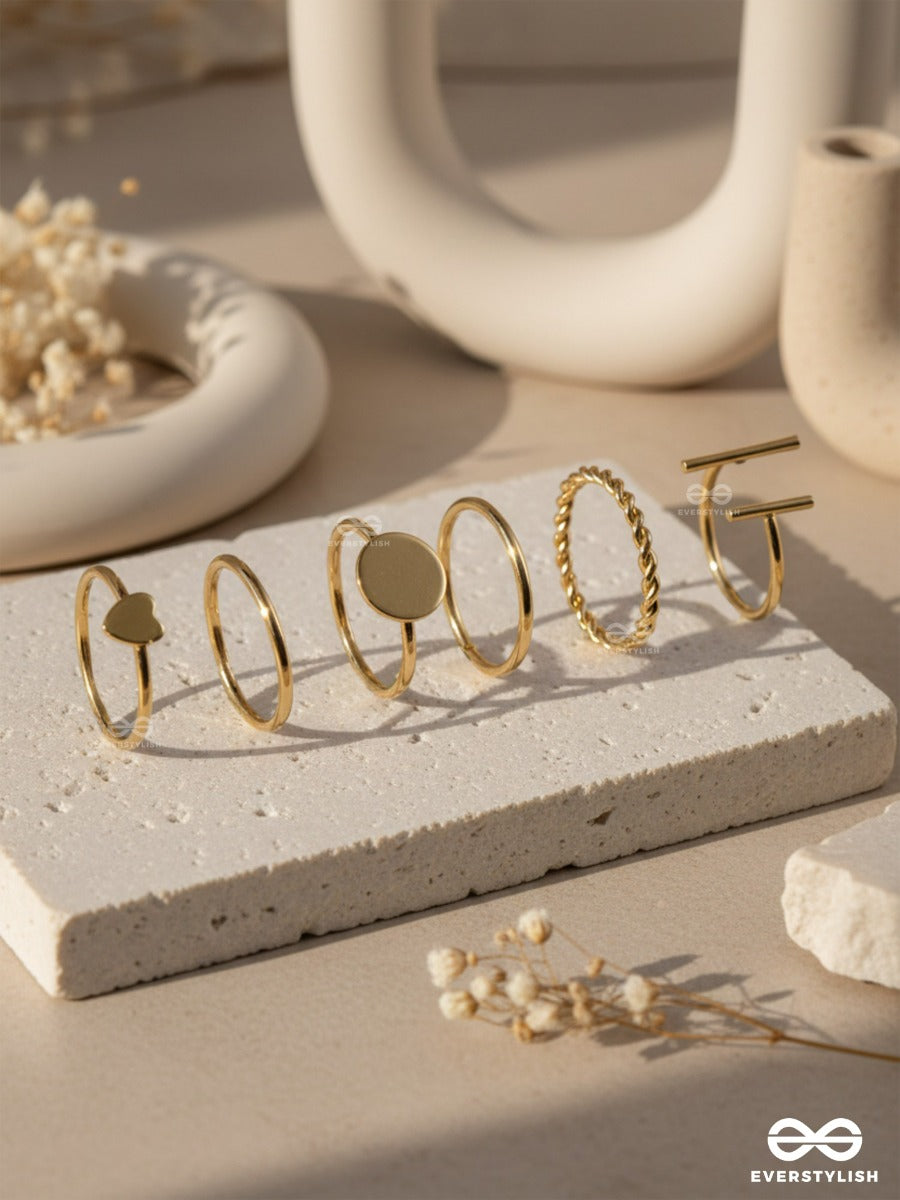 Micro Moments - Delicate Gold Ring Set