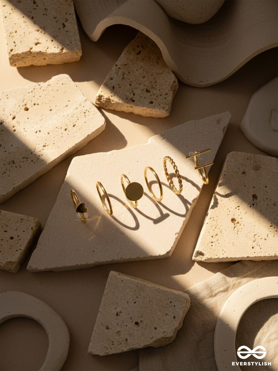 Micro Moments - Delicate Gold Ring Set