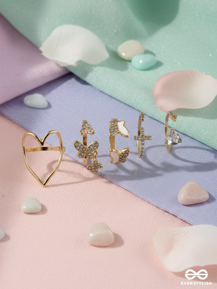 Cupid Picks - Cute Detail Ring Set