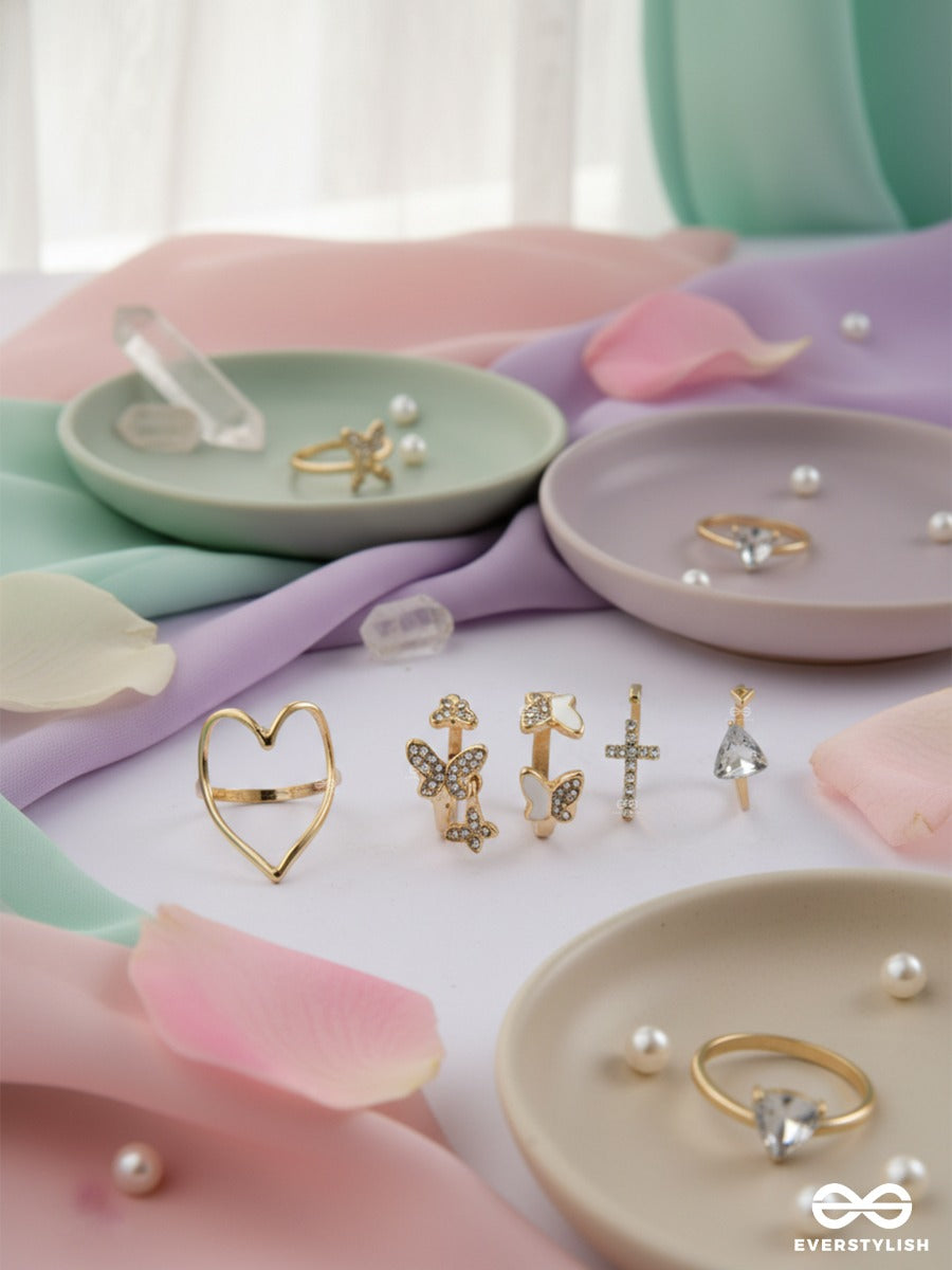 Cupid Picks - Cute Detail Ring Set