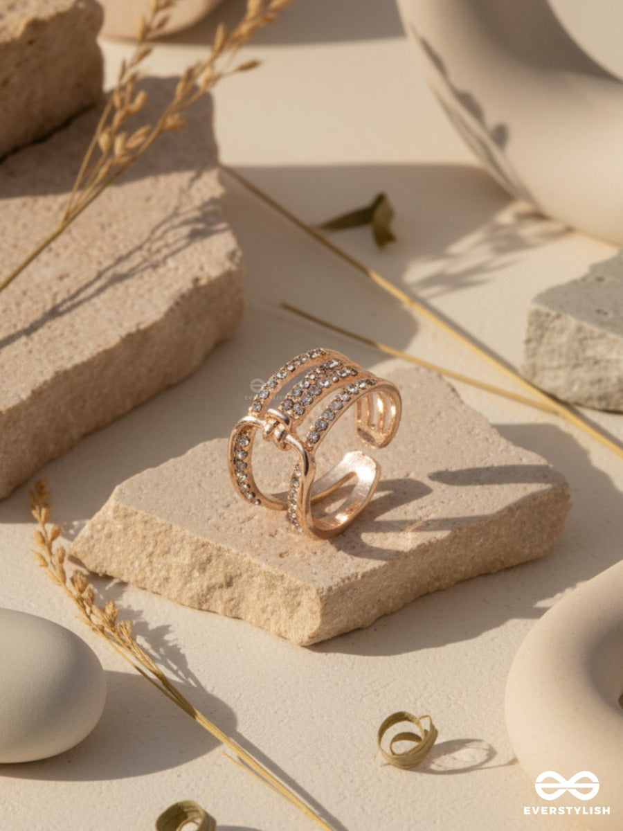 Arched Light - Sculptural Golden Ring