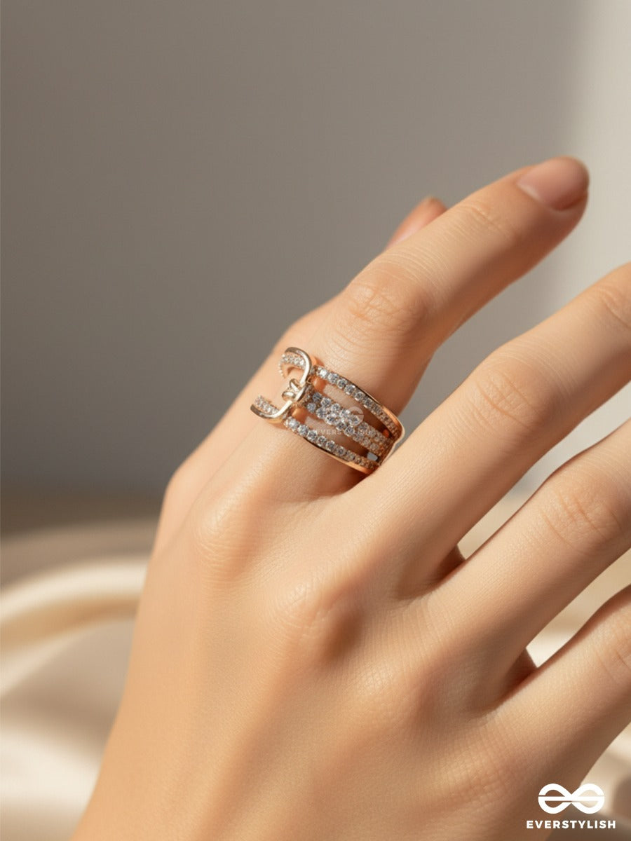 Arched Light - Sculptural Golden Ring