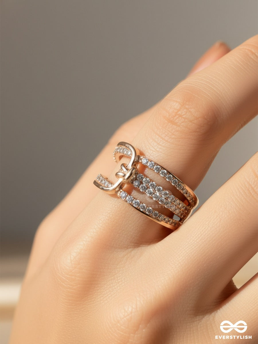 Arched Light - Sculptural Golden Ring
