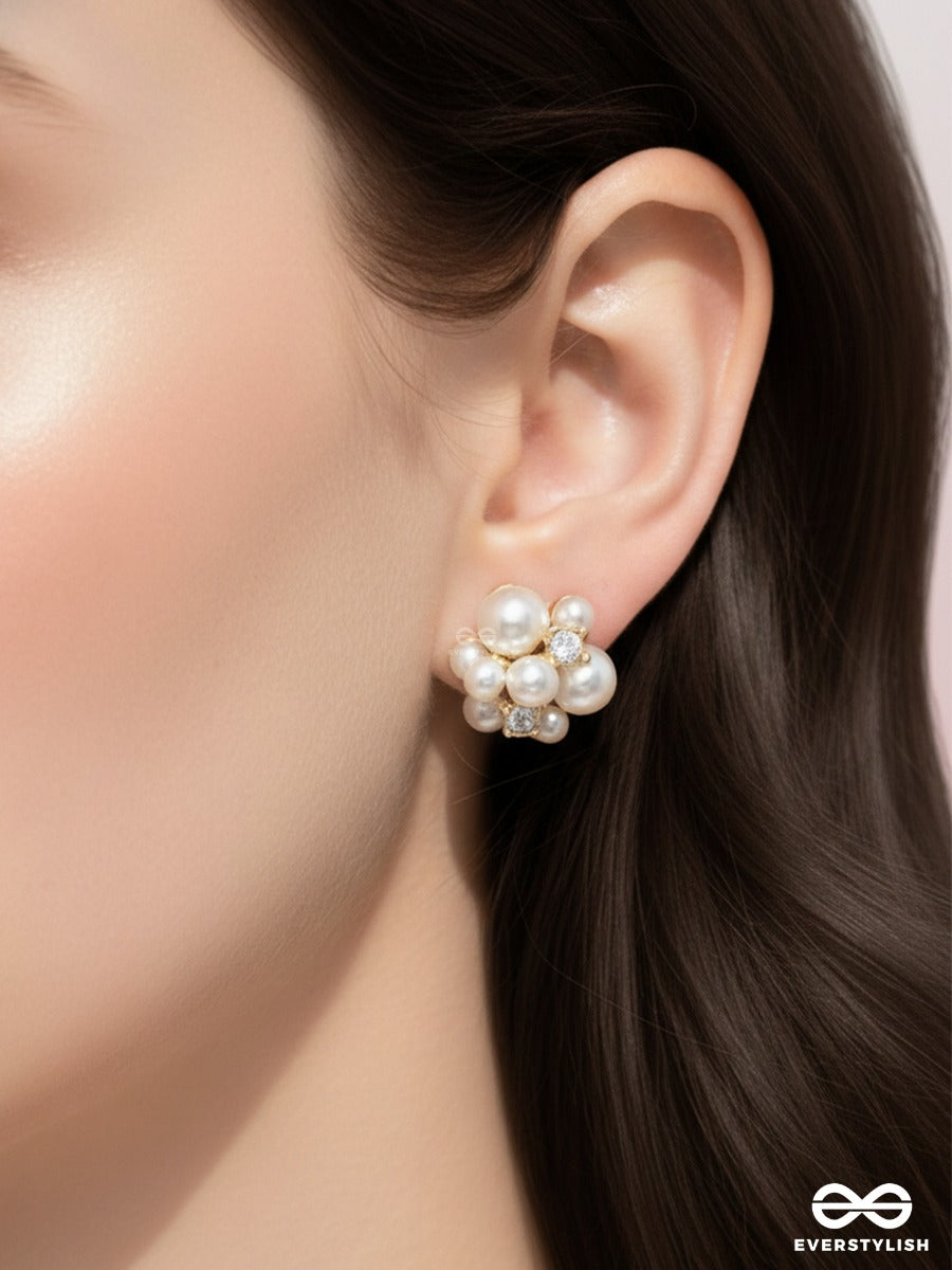 Pearl Floret - Minimal Floral Studs