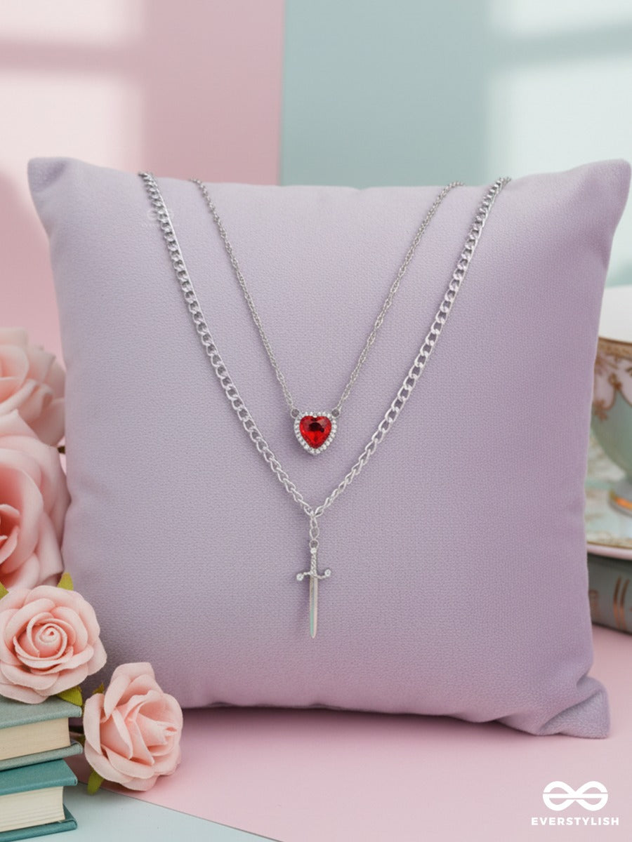 Devotion Drop - Heart Accent Layered Chain