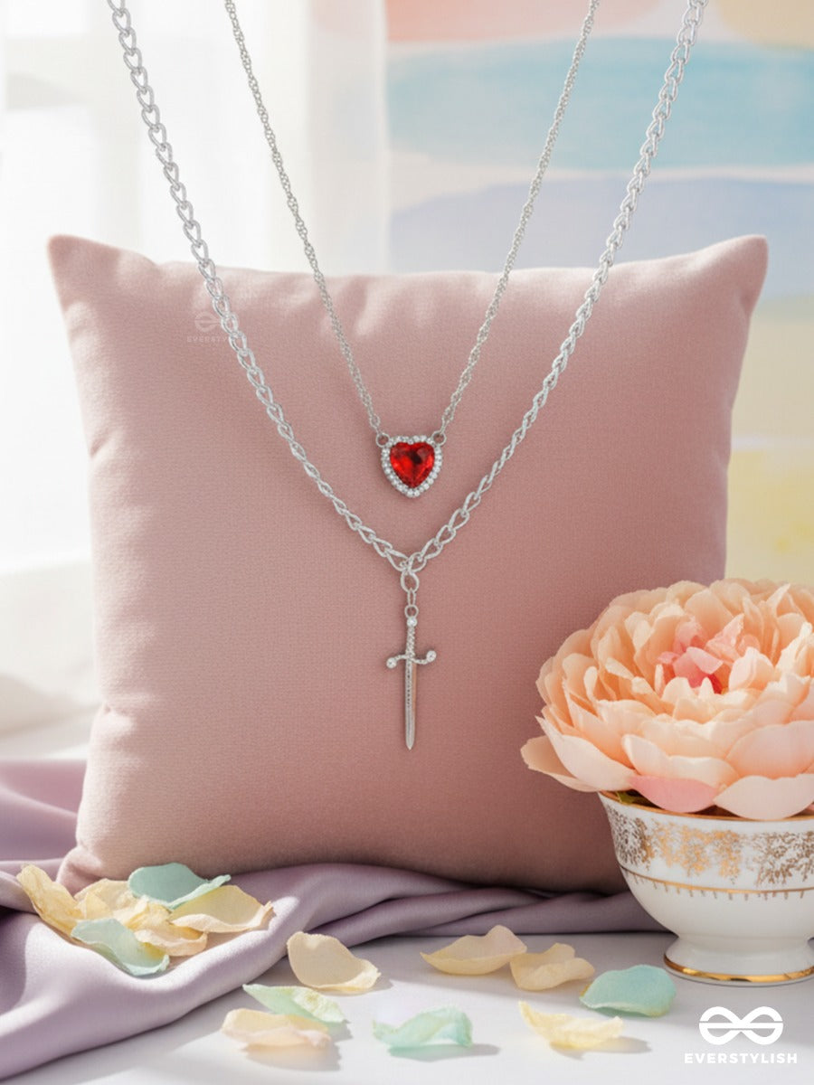 Devotion Drop - Heart Accent Layered Chain