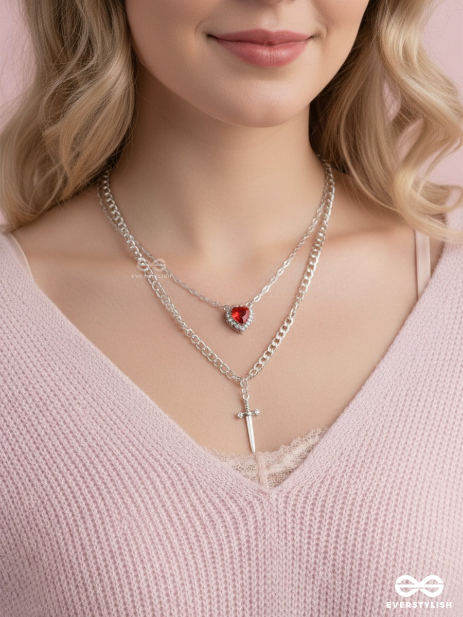 Devotion Drop - Heart Accent Layered Chain
