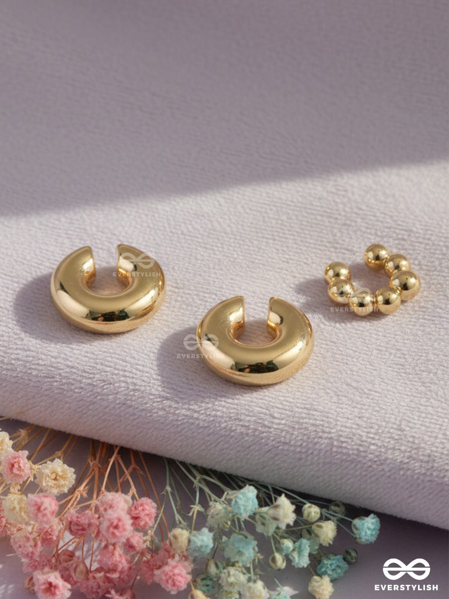 Soft Bulb - Modern Golden Cuff Set