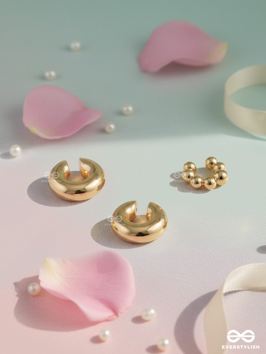 Soft Bulb - Modern Golden Cuff Set