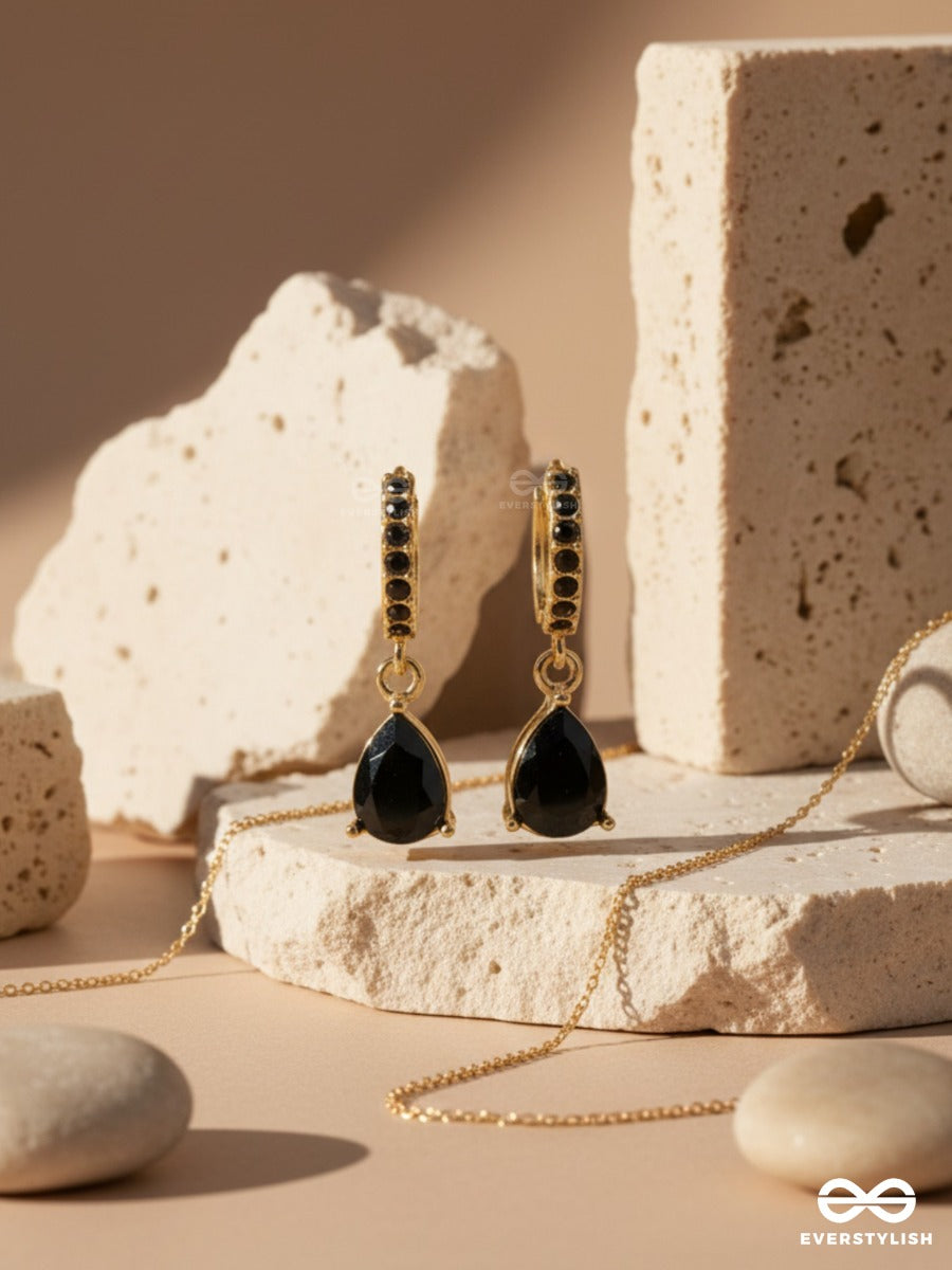 Midnight Tear - Drop Earrings