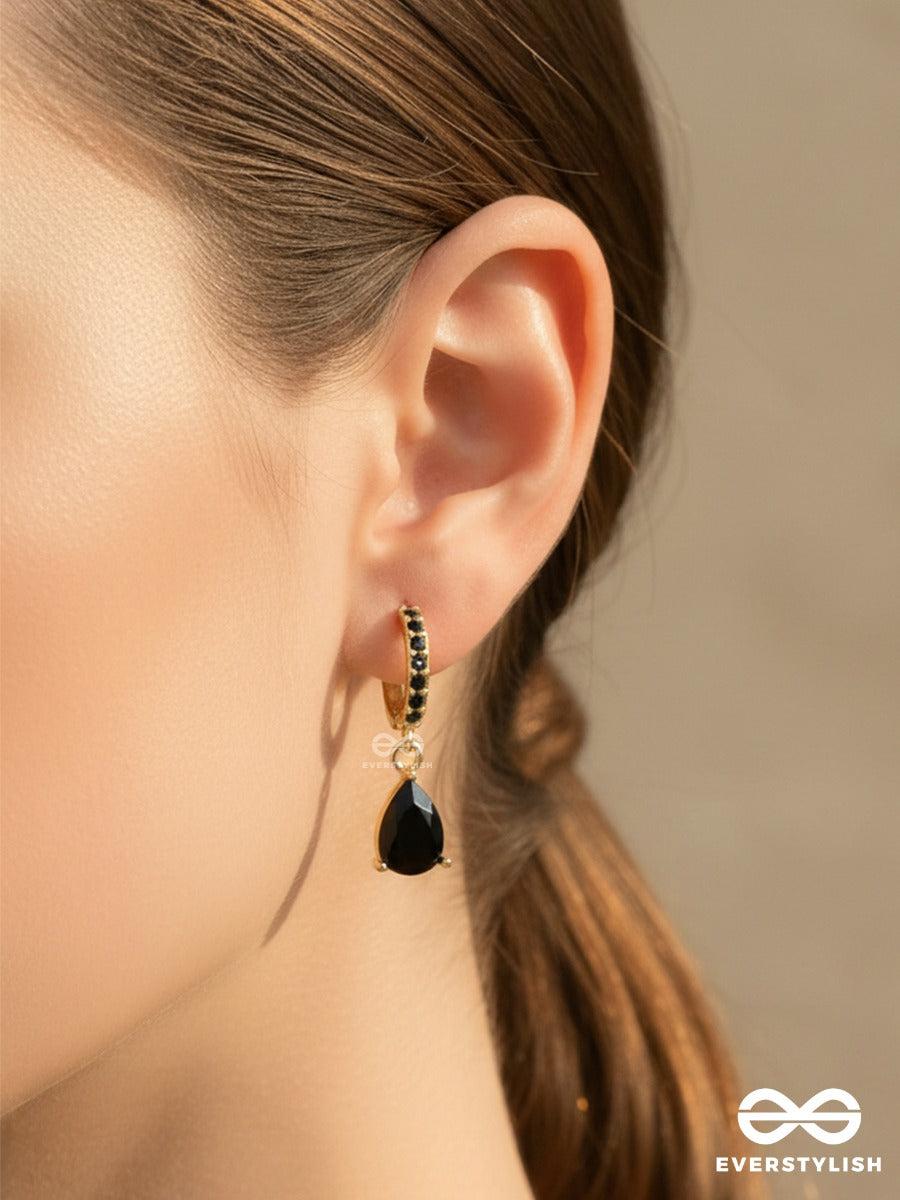 Midnight Tear - Drop Earrings