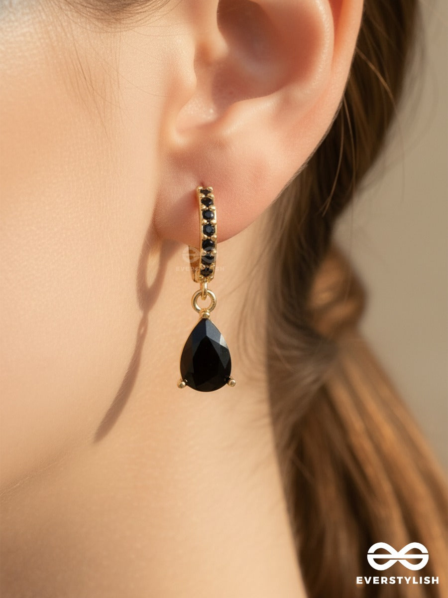 Midnight Tear - Drop Earrings