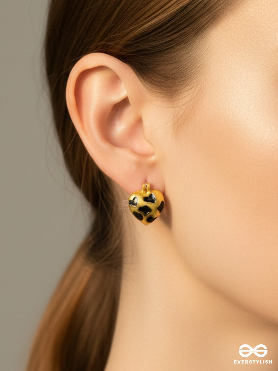 Wild At Heart - Leopard Heart Studs