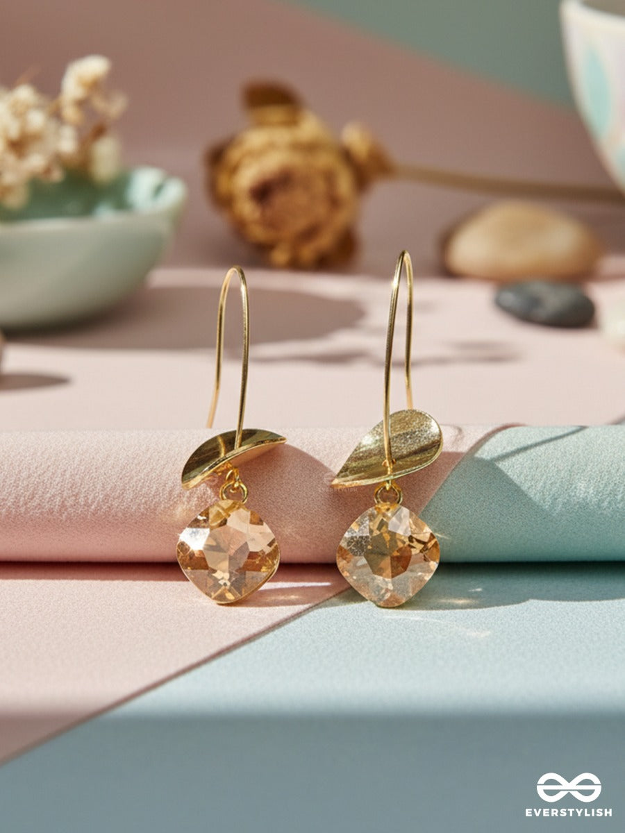 Facet Fall - Geometric Drop Earrings