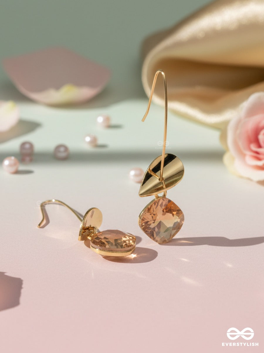 Facet Fall - Geometric Drop Earrings