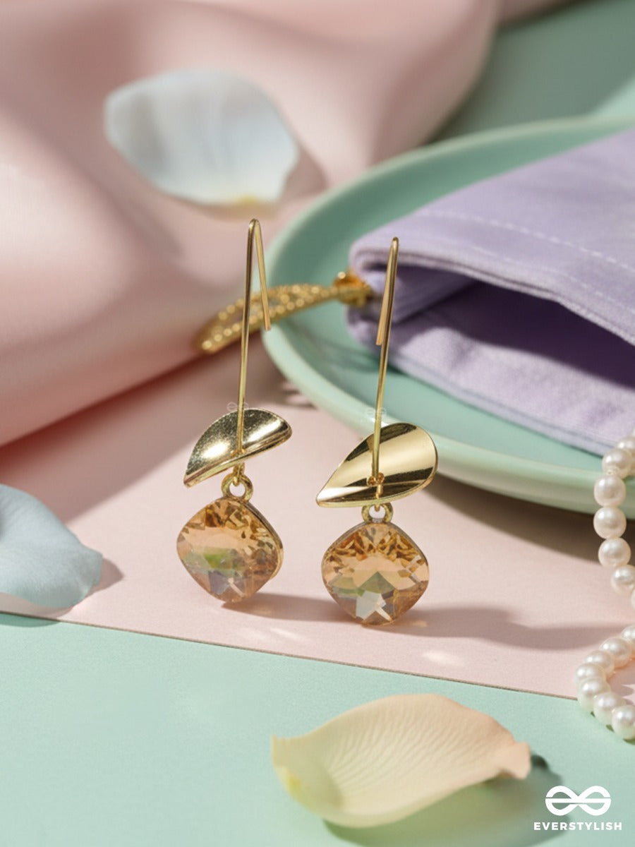 Facet Fall - Geometric Drop Earrings