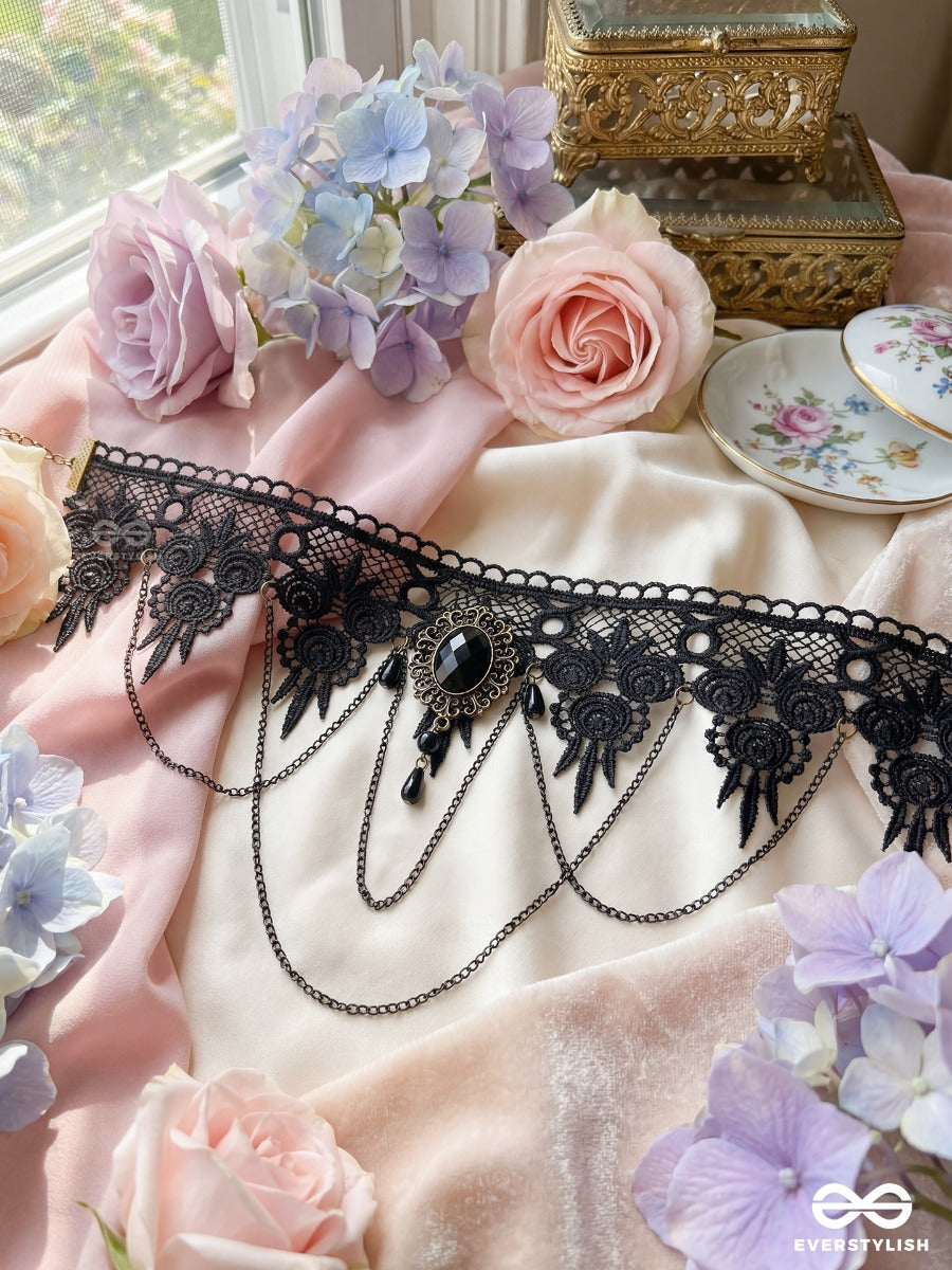 Crown Of Shadows - Layered Lace Choker