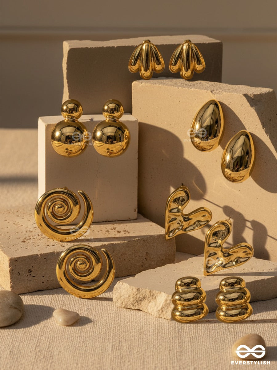 Glam Code - Golden Earring Set