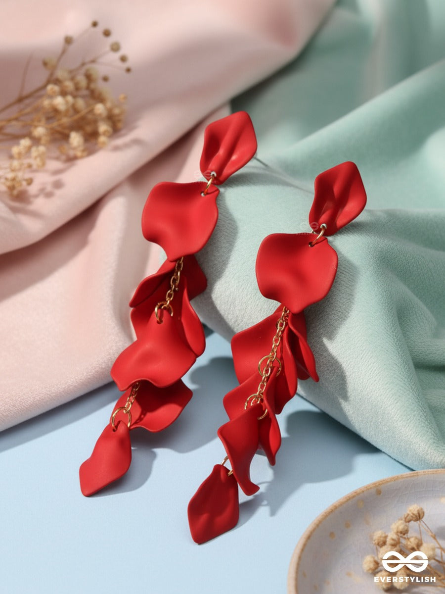 Rose Drama - Statement Drop Earrings