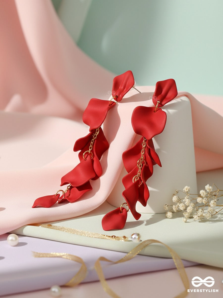 Rose Drama - Statement Drop Earrings