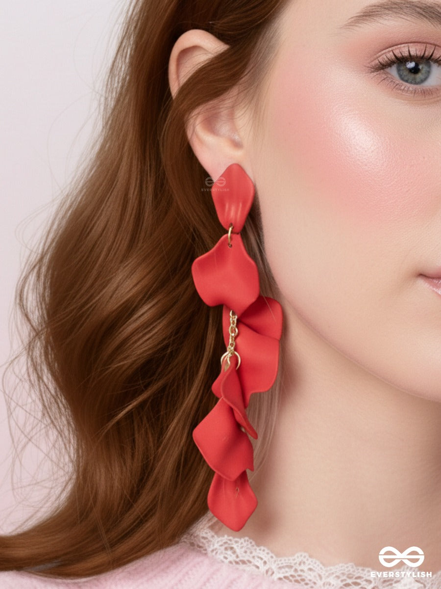 Rose Drama - Statement Drop Earrings