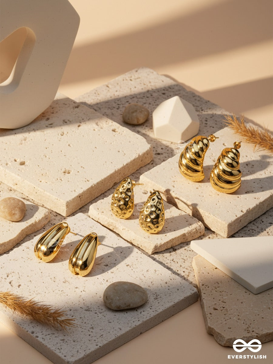 Power Drip - Sculpted Stud Earrings