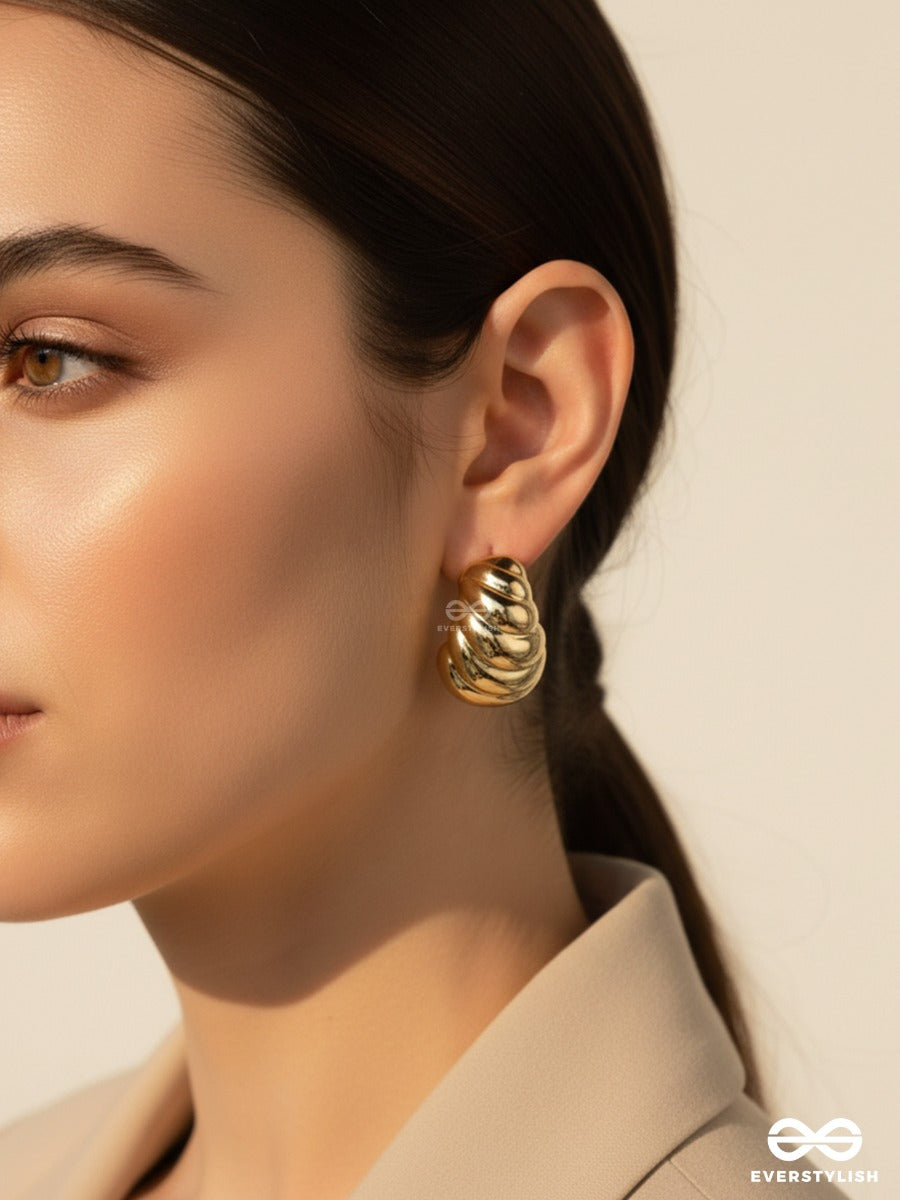 Power Drip - Sculpted Stud Earrings