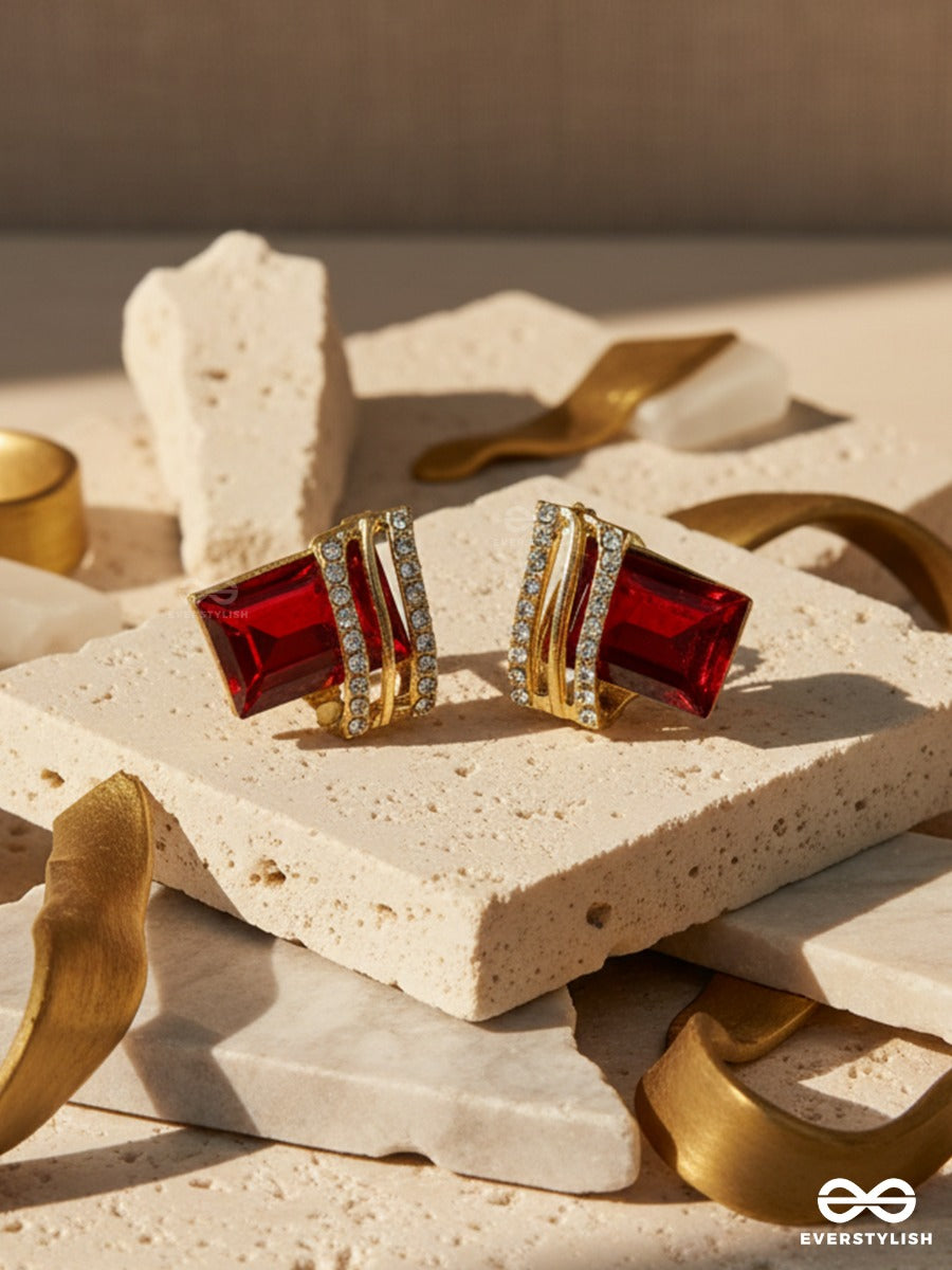 Ruby Empress - Glam Statement Earrings