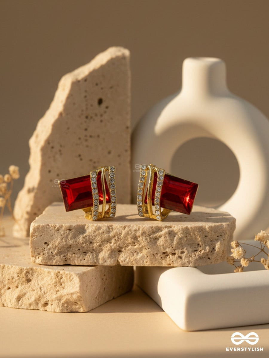 Ruby Empress - Glam Statement Earrings