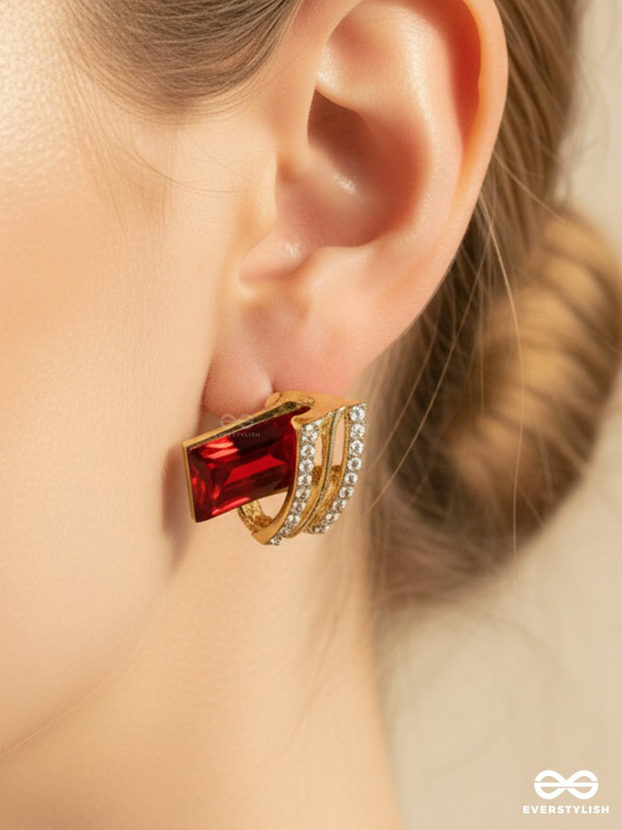 Ruby Empress - Glam Statement Earrings