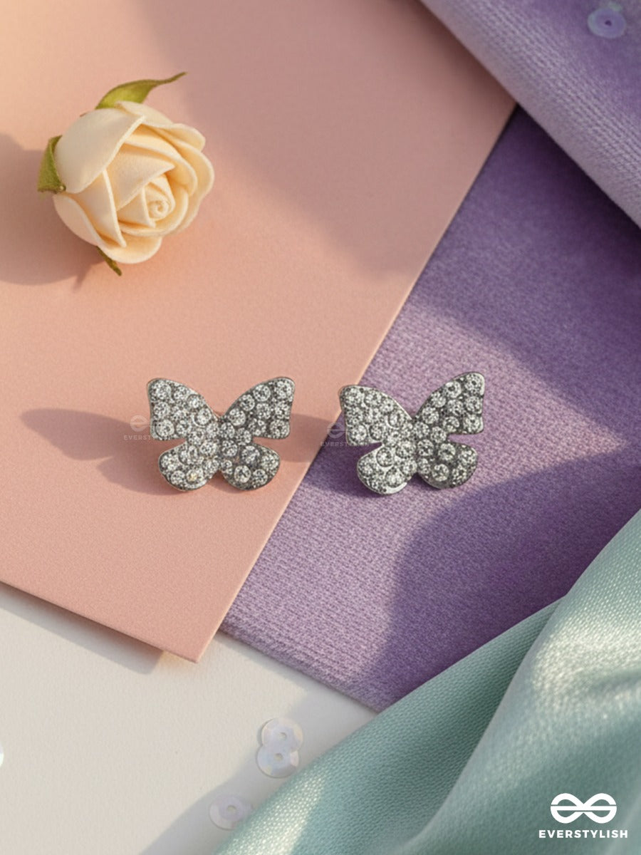 Glimmer Wings - Crystal Stud Earrings