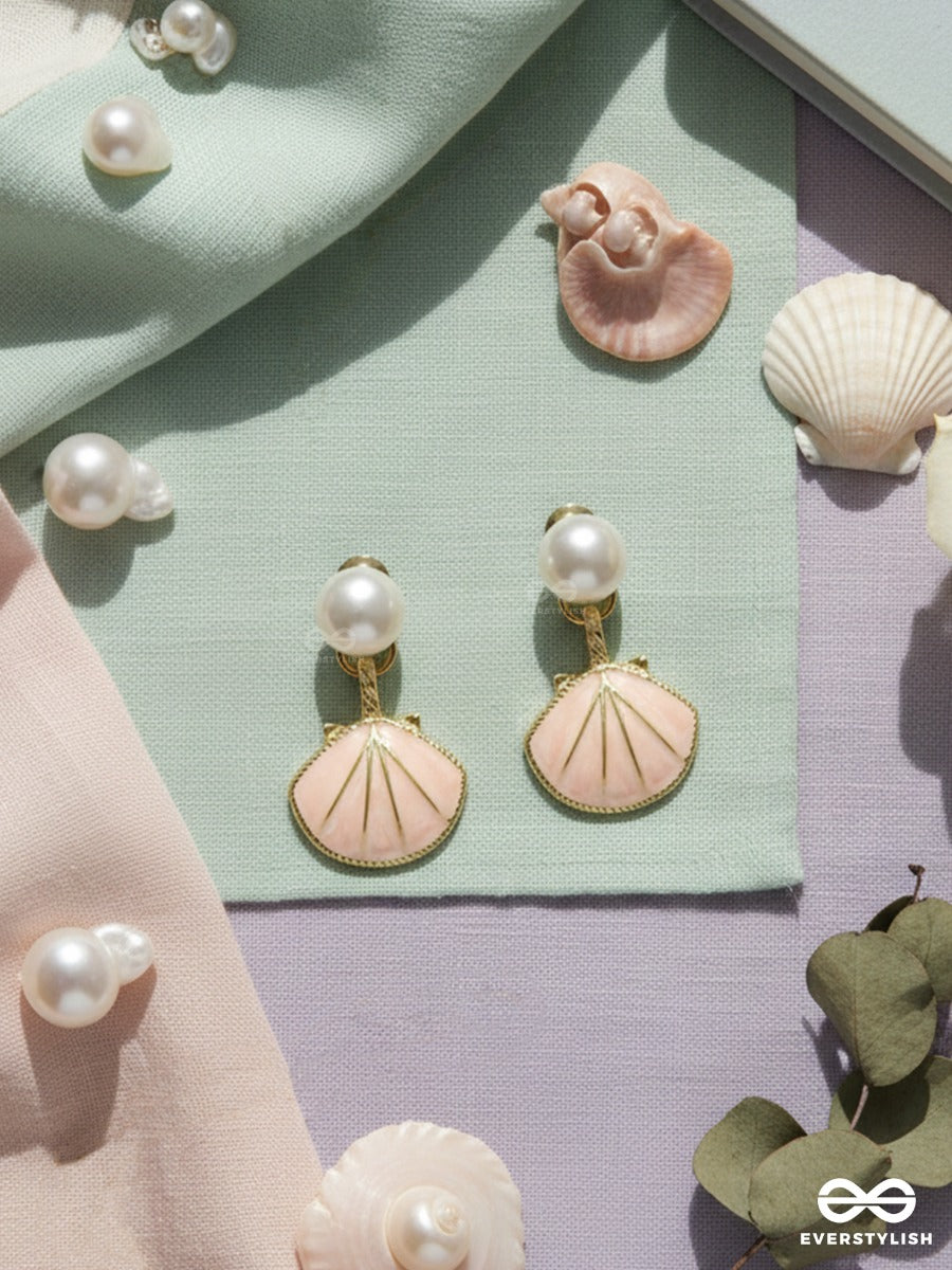 Isla Pearl - Blush Shell Drop Earrings