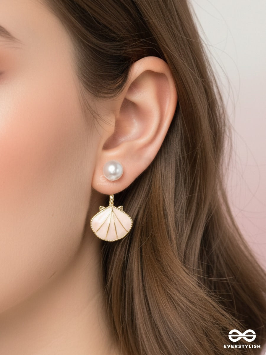 Isla Pearl - Blush Shell Drop Earrings