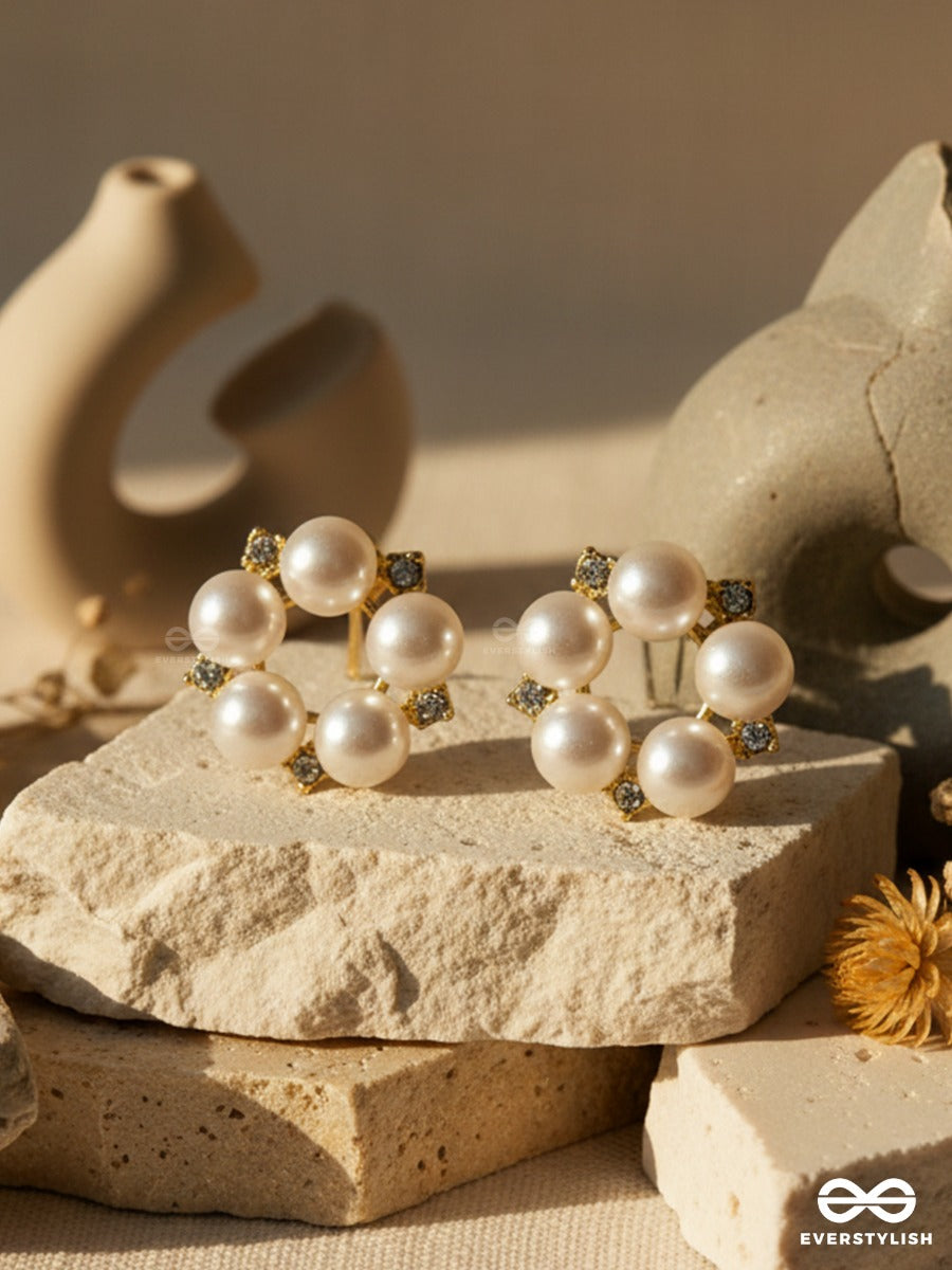 Majestic Ivory - Halo Pearl Earrings