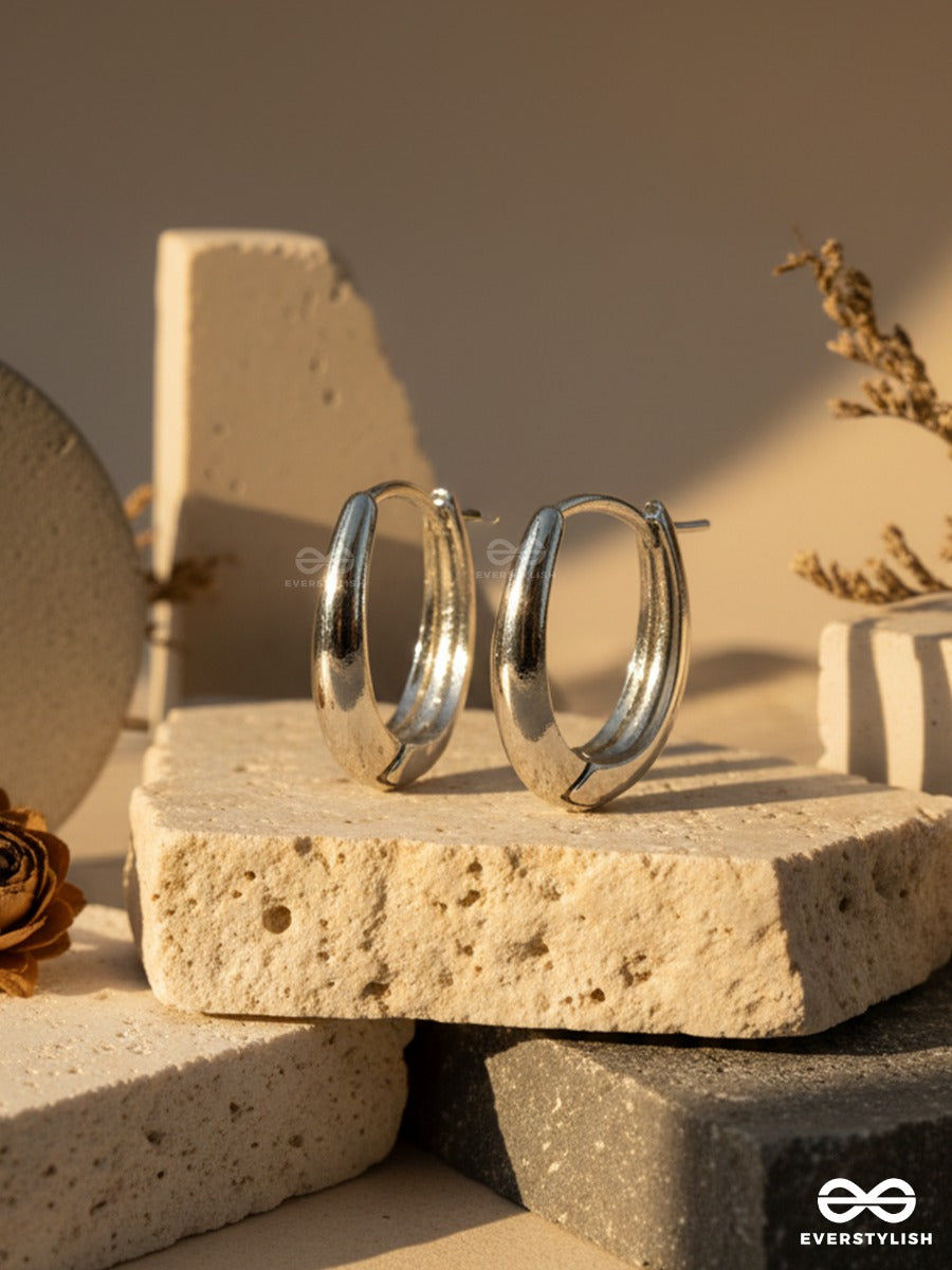 Icon Loop - Silver Hoop Earrings